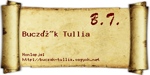 Buczák Tullia névjegykártya